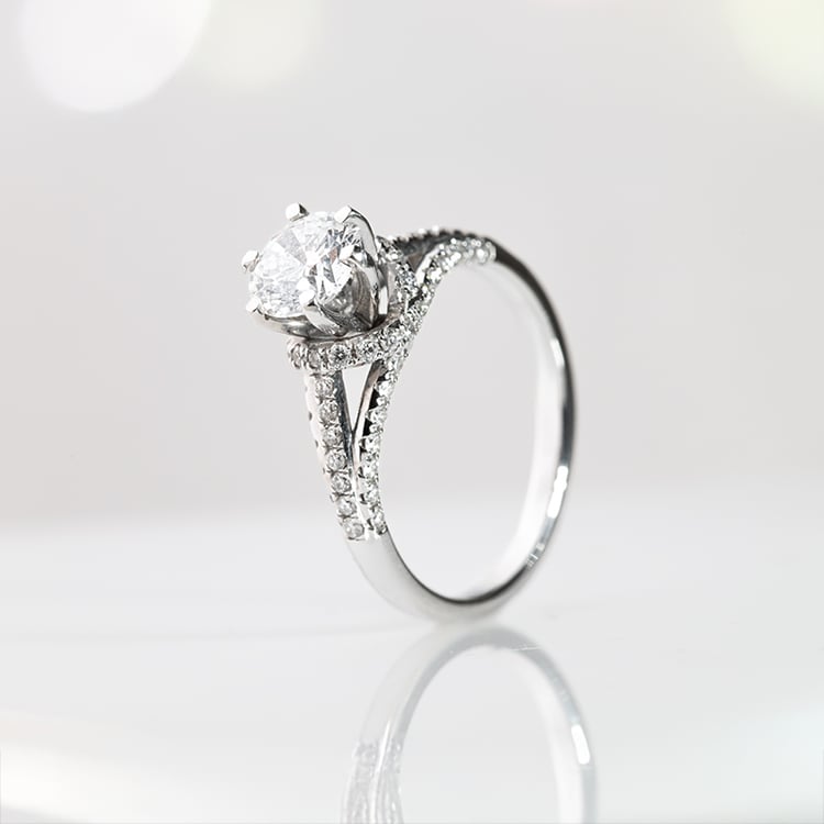 Halo zásnubný prsteň s 1.09ct IGI certifikovaným lab-grown diamantom Heshmy 147594