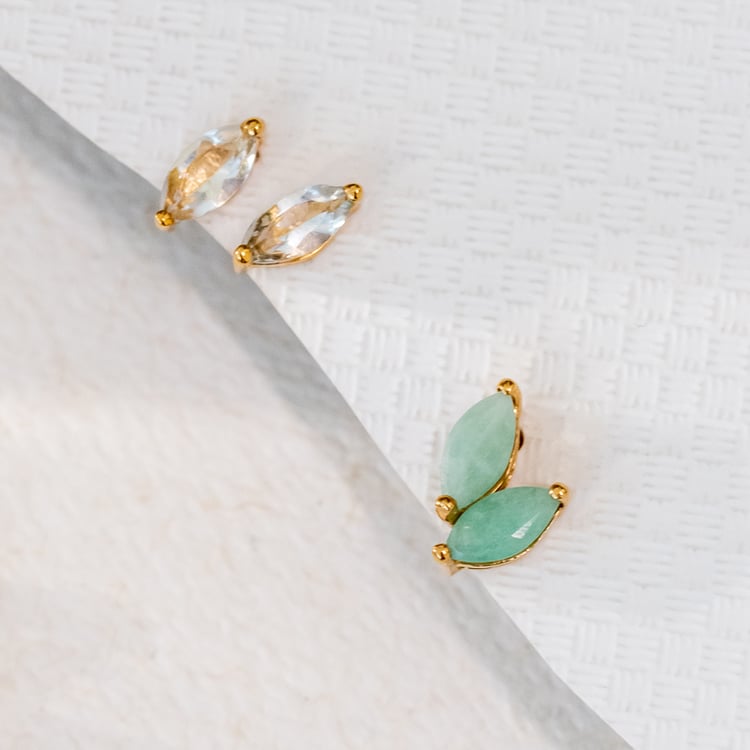 Minimalistické strieborné náušnice s akvamarínmi Sistine 118825