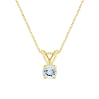 Solitaire prívesok s akvamarínom Hozie