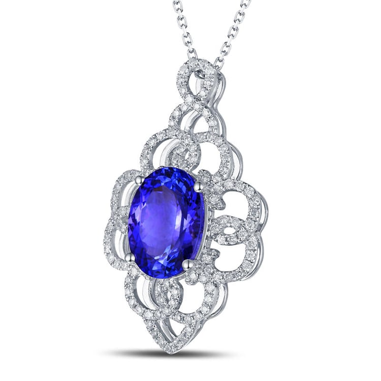 Tanzanotový náhrdelník 9849