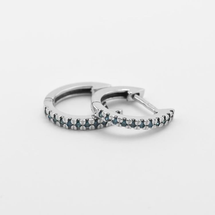 Náušnice s modrymi diamantmi 45931