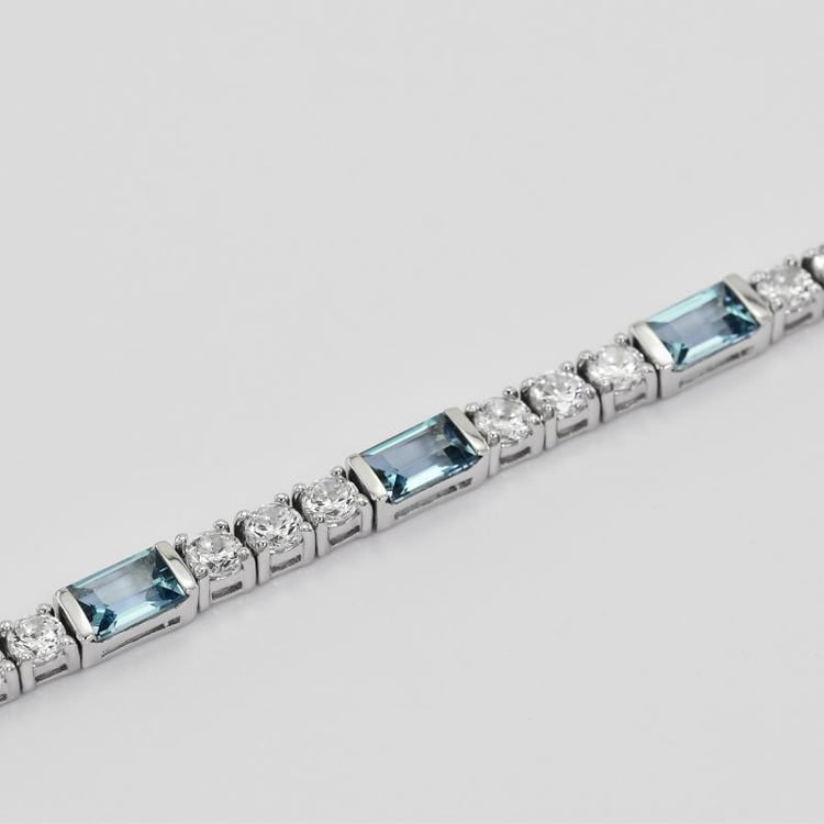 Strieborný nárámok s topásmi a zirkónmi Evelyn 27066