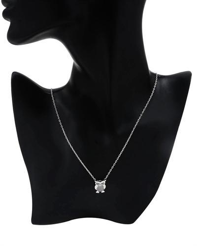 Strieborný náhrdelník s čiernymi diamantmi 54442