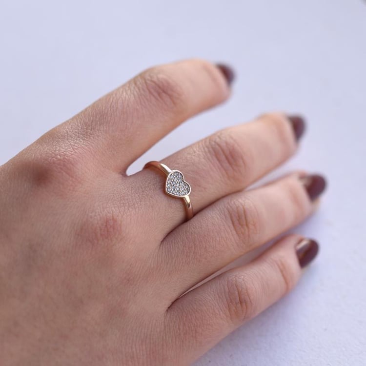 Zásnubný zlatý diamantový prsteň 52296