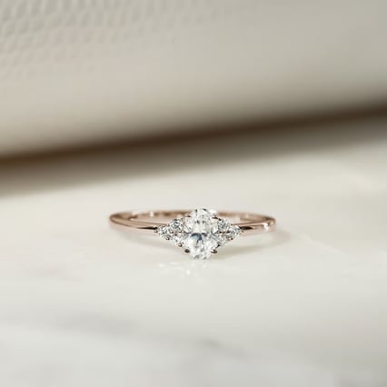 Zásnubný prsteň z orieškového zlata s diamantmi Sheldo