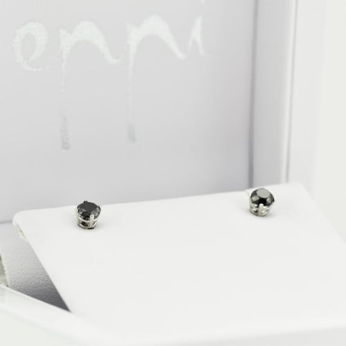 Náušnice s 0.5ct čiernymi diamantmi Ingrid