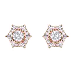 Náušnice v tvare hexagón s lab-grown diamantmi Carla