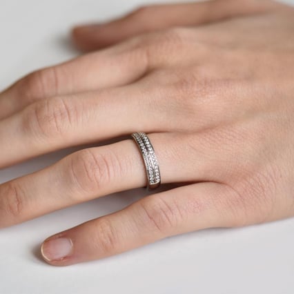 Zlaté svadobné prstene s diamantmi Stasia