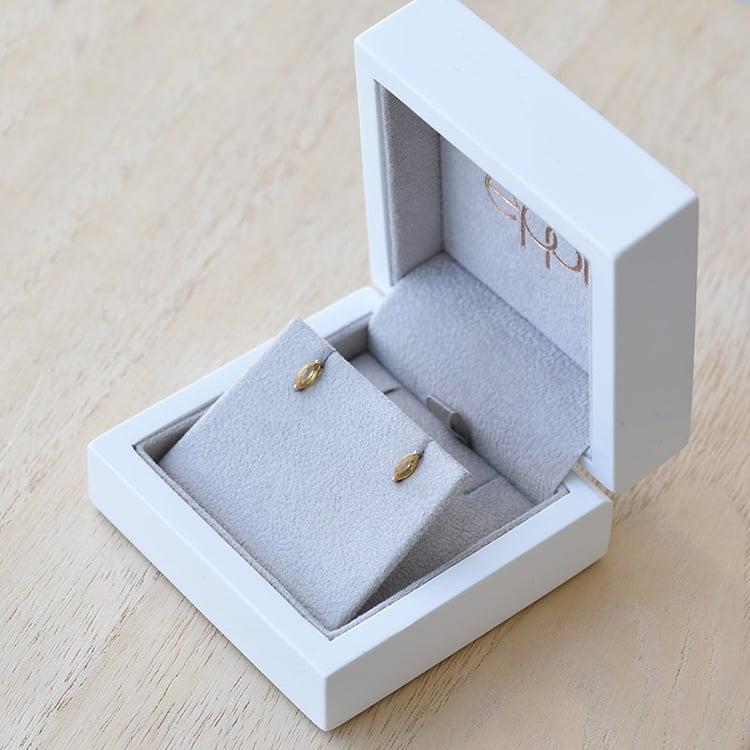 Minimalistické strieborné náušnice s citrínmi Sistine 67580