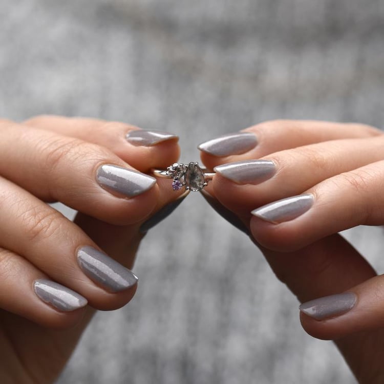 Prsteň s diamantom, morganitom a zafírom 49095