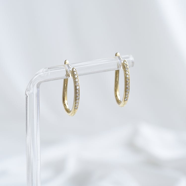 Elegantné náušnice s diamantmi zo zlata 85870