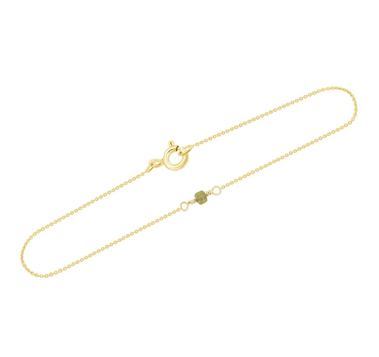 Zlatý náramok so žltou diamantovou kockou Seal