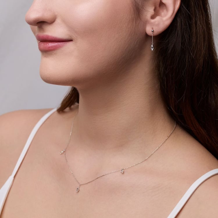 Zlatá kolekcia šperkov s bielymi topásmi 164075