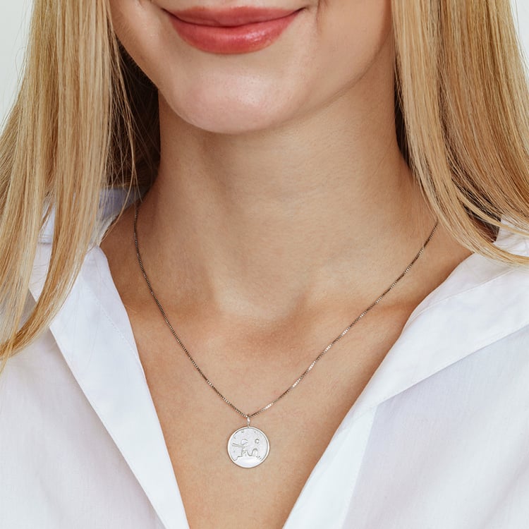 Strieborný prívesok s atypickým povrchom a diamantom Malý princ 162640