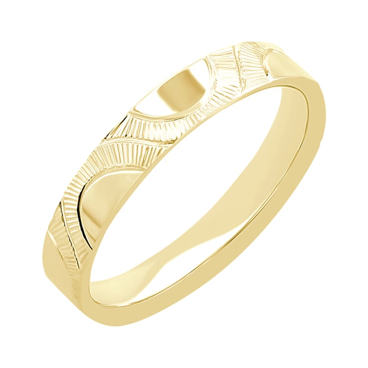 Svadobné obrúčky s ručnou rytinou slnka Villa 116424