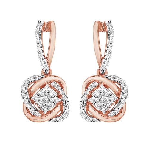 Zlatý set prepletaných šperkov s lab-grown diamantmi Emilis