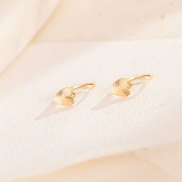 Zlaté detské náušnice v tvare srdca Aster 164359