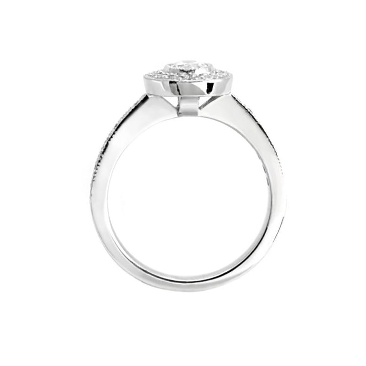 Zlatý zásnubný vintage prsteň s diamantmi Gytha 5004