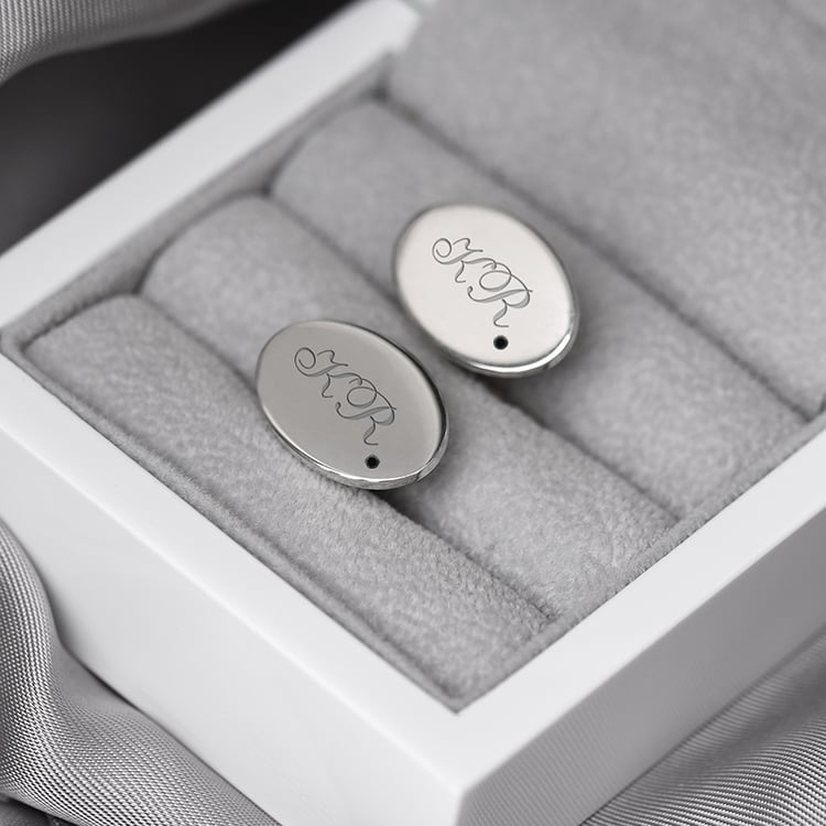 Manžetové gombíky s modrými diamantmi 69820