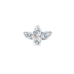 Zlatá piercing náušnica s nebesky modrými topásmi Ciera