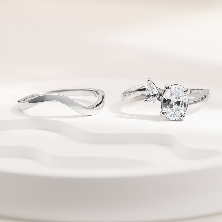 Romantický zásnubný set prsteňov s diamantmi Flora 156823