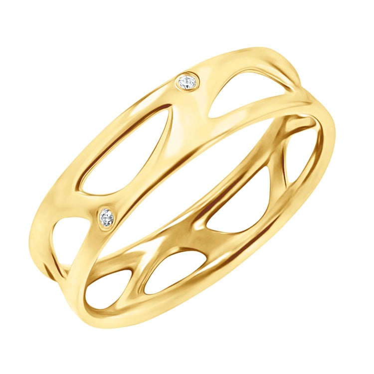 Zlaté netradičné snubné prstene Bionic 145421