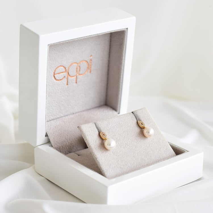 Náušnice s perlami a zirkónmi 93713