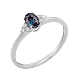 Zásnubný prsteň s alexandritom a diamantmi Kylie