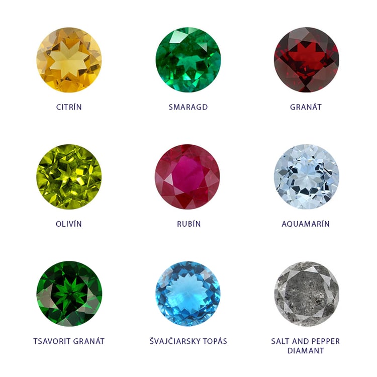 Náhrdelník s tromi drahokamami podľa vášho výberu Amine 144019