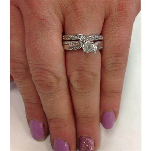 Zlaté prstene s diamantmi v sade 4435