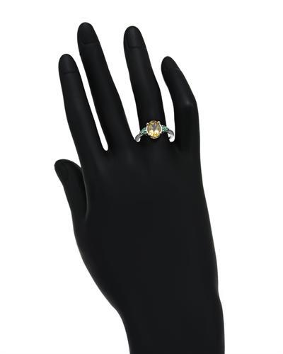 Citrínový prsteň so smaragdom 1397