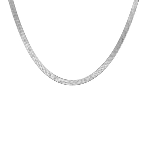 Herringbone plochá retiazka 45 cm zo striebra