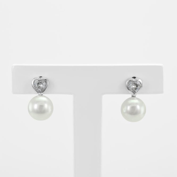 Náušnice s perlami a zirkónmi 46702