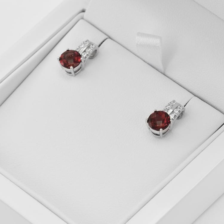 Granátové náušnice 34165