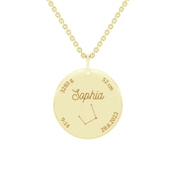 Novorodenecký prívesok s gravírom vašej voľby Grace