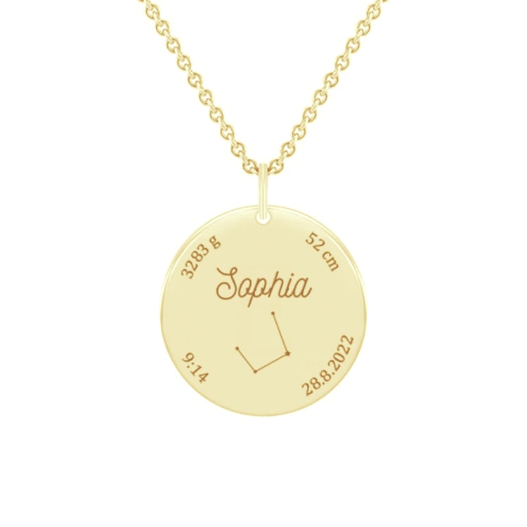 Novorodenecký prívesok s gravírom vašej voľby Grace 122462