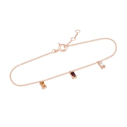 Zlatý náramok s citrínom, granátom a zafírom Alannis