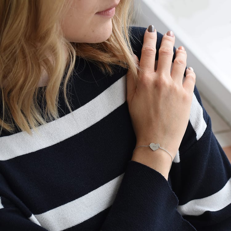 Zlatý srdcový náramok 72145