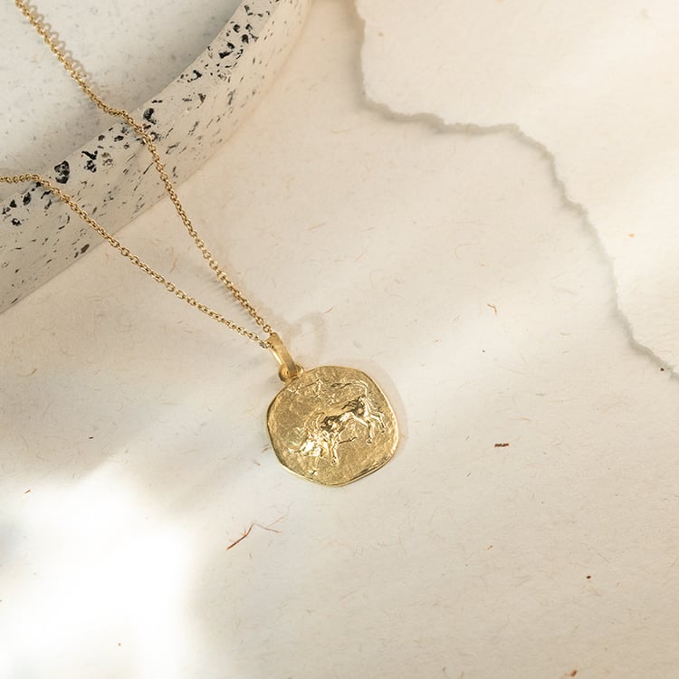 Strieborný prívesok so symbolmi znamenia zverokruhu 136656