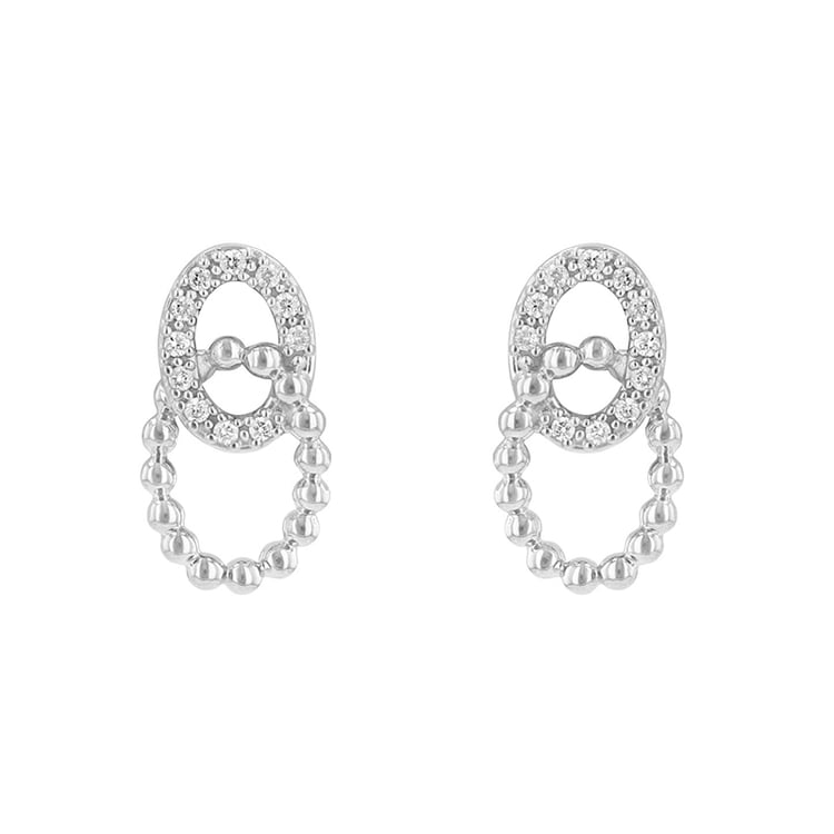 Preplétané náušnice s diamantmi