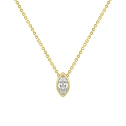 Zlatý náhrdelník s 0.25ct GIA certifikovaným marquise diamantom Robert