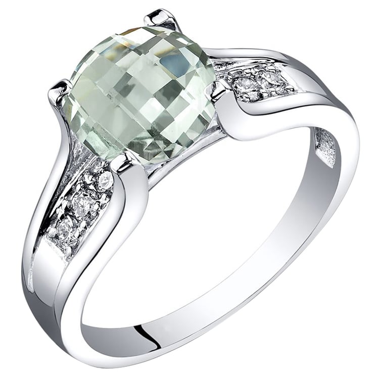 Zlatý ametystový prsteň s diamantmi Halli