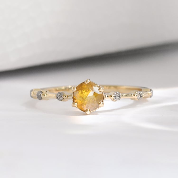 Prsteň so salt and pepper diamantmi Jelena 117639