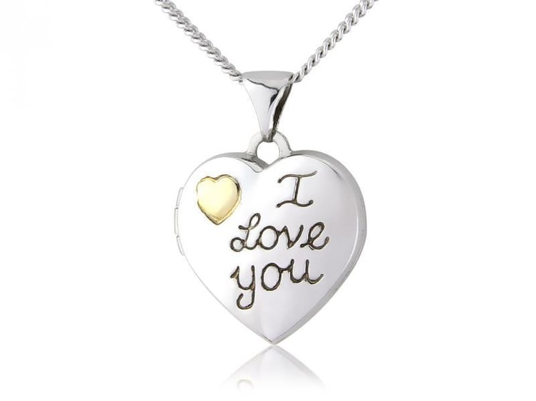 Strieborný náhrdelník I love you