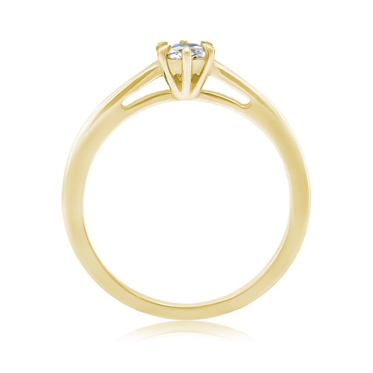 Zlatý prsteň s certifikovaným diamantom Oria 34982