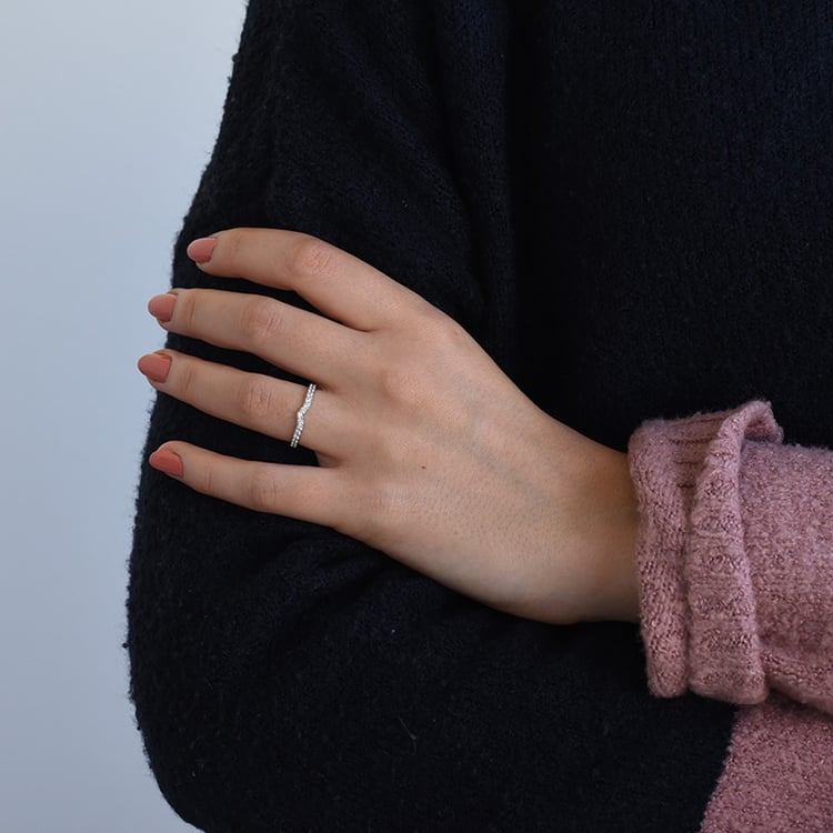 Prsteň s diamantmi 71335