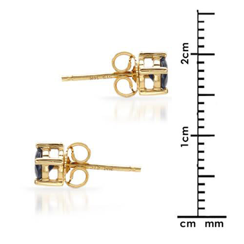 Zlaté náušnice so zafírmi 53501