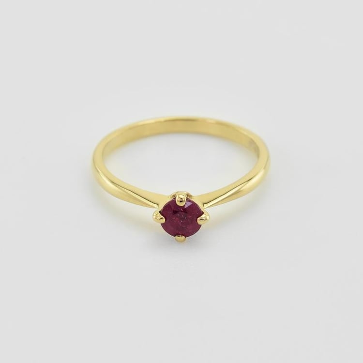 Rubínový prsteň zo zlata 36043