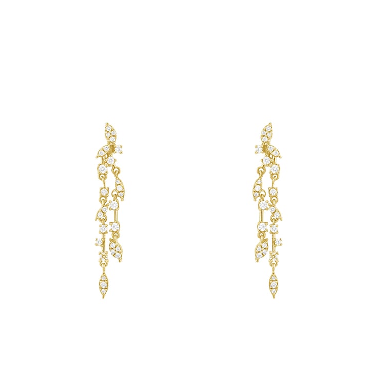 Visiace diamantové náušnice 85409