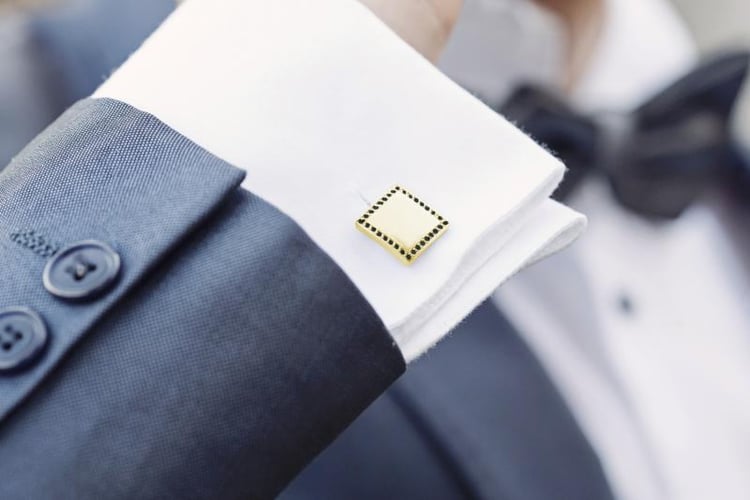 Zlaté manžetové gombíky s diamantmi 9346